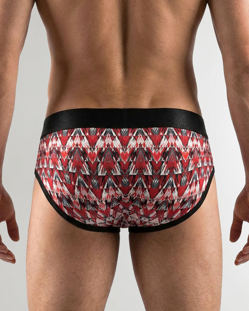Geronimo Modern Mosaic Brief Red