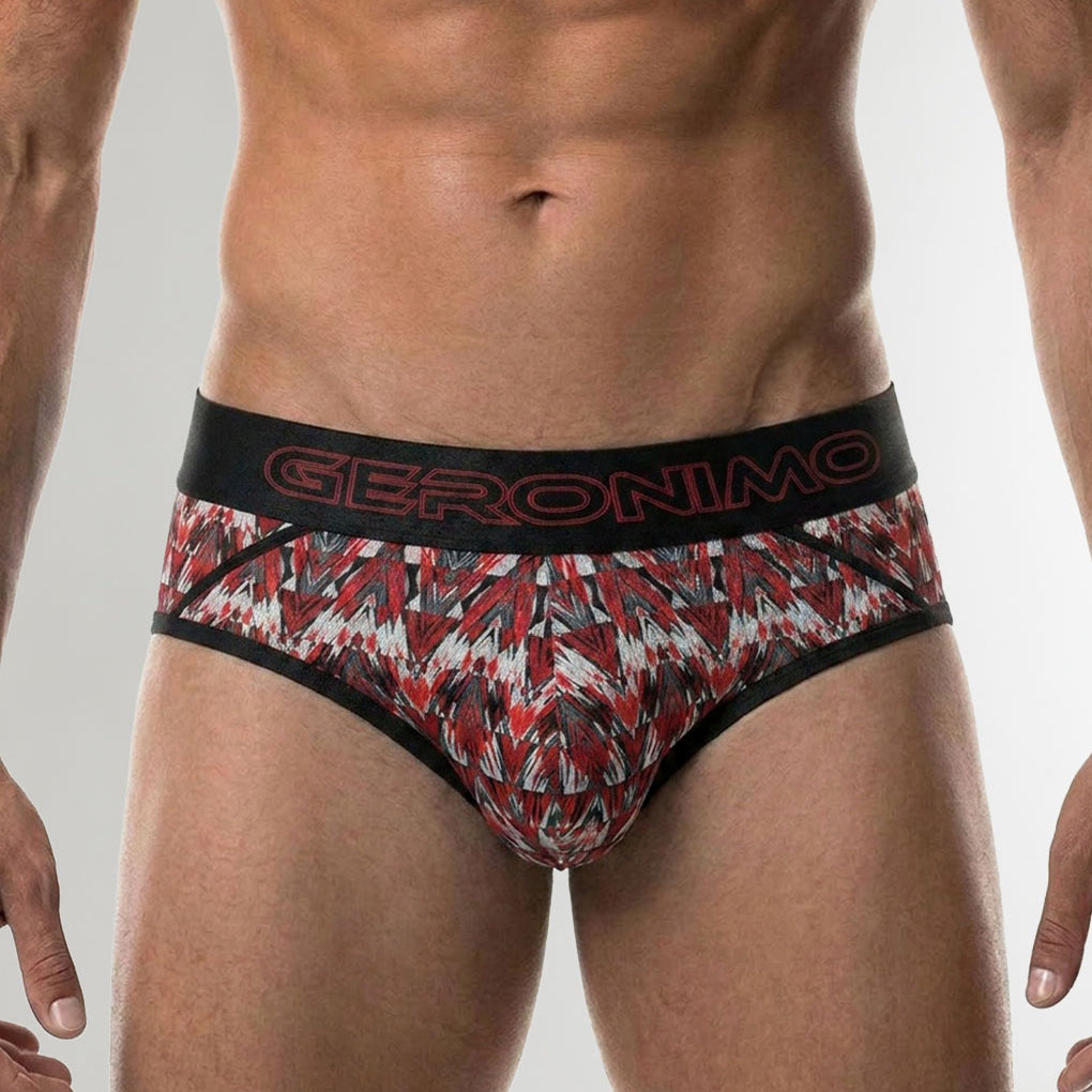 Geronimo Modern Mosaic Brief Red