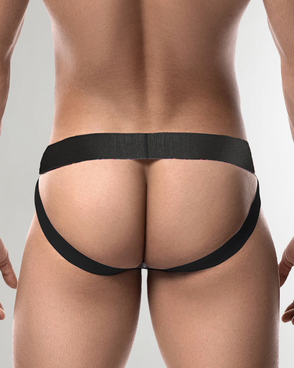 Geronimo Modern Mosaic Jockstrap Black