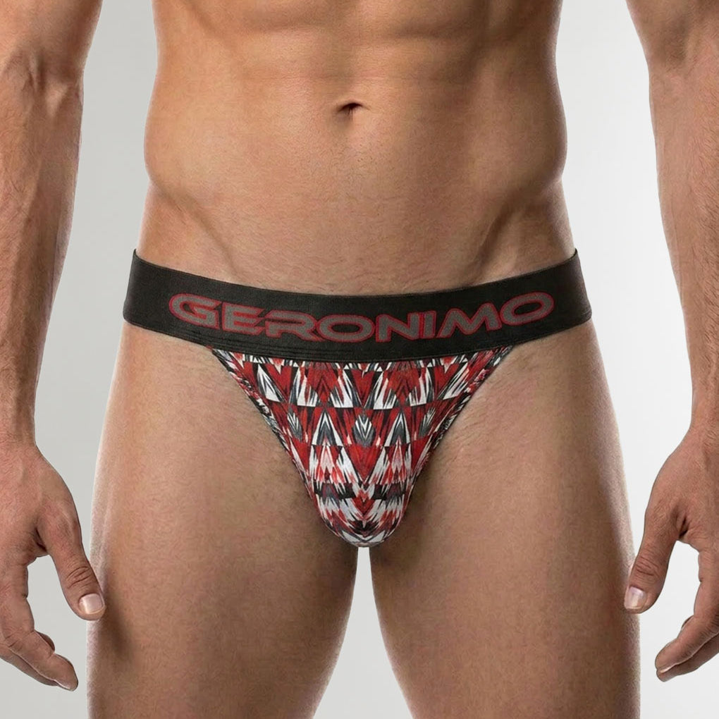 Geronimo Modern Mosaic Jockstrap Red