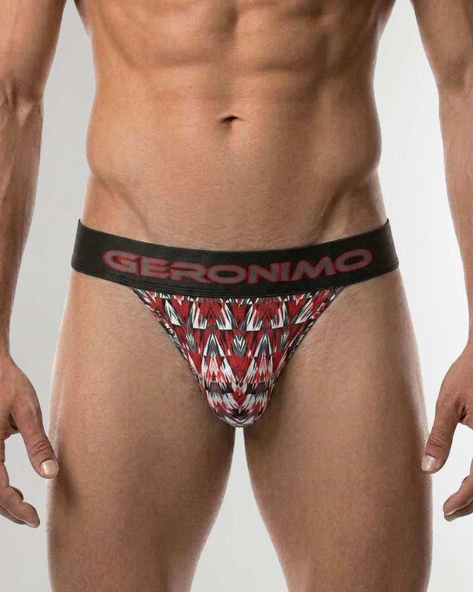 Geronimo Modern Mosaic Jockstrap Red