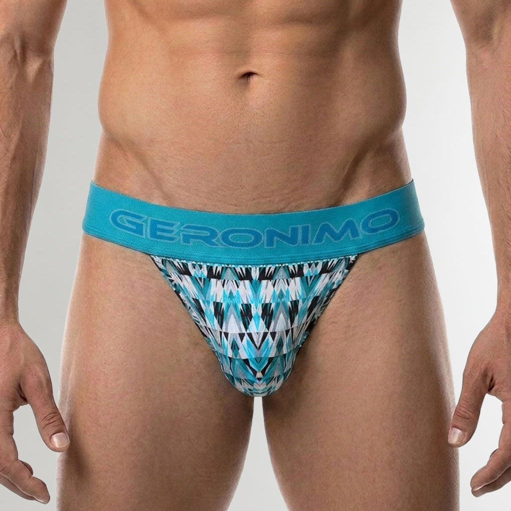 Geronimo Modern Mosaic Jockstrap Turquoise