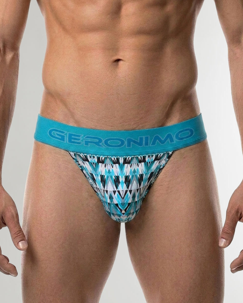 Geronimo Modern Mosaic Jockstrap Turquoise