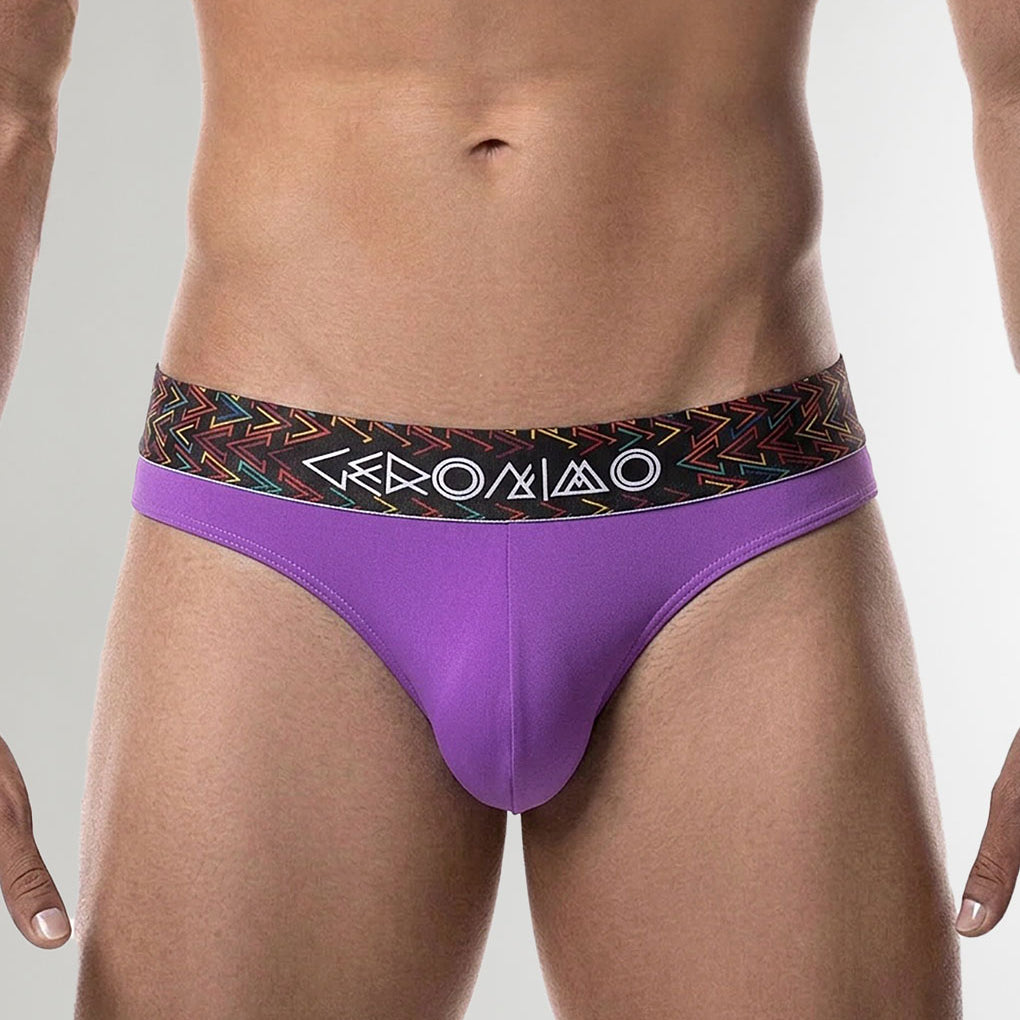 Geronimo Vibe Thong Orange - men's cotton modal thong underwear, back view