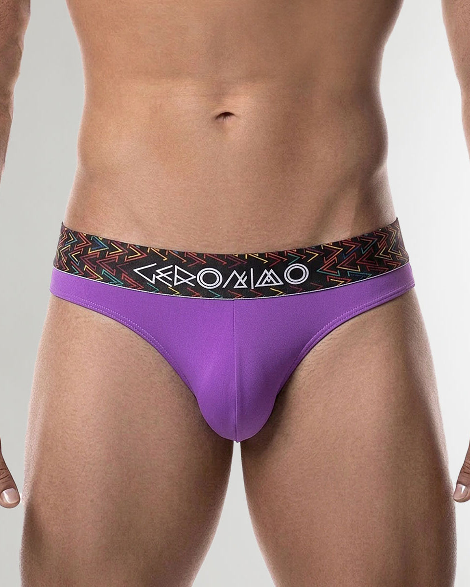 Geronimo Vibe Thong Orange - men's cotton modal thong underwear, back view