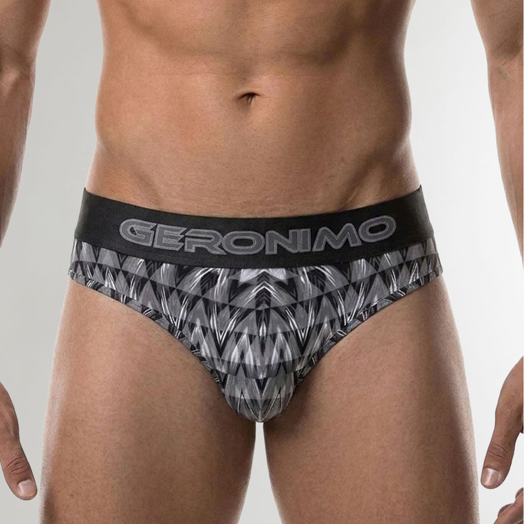 Geronimo Modern Mosaic Thong Black