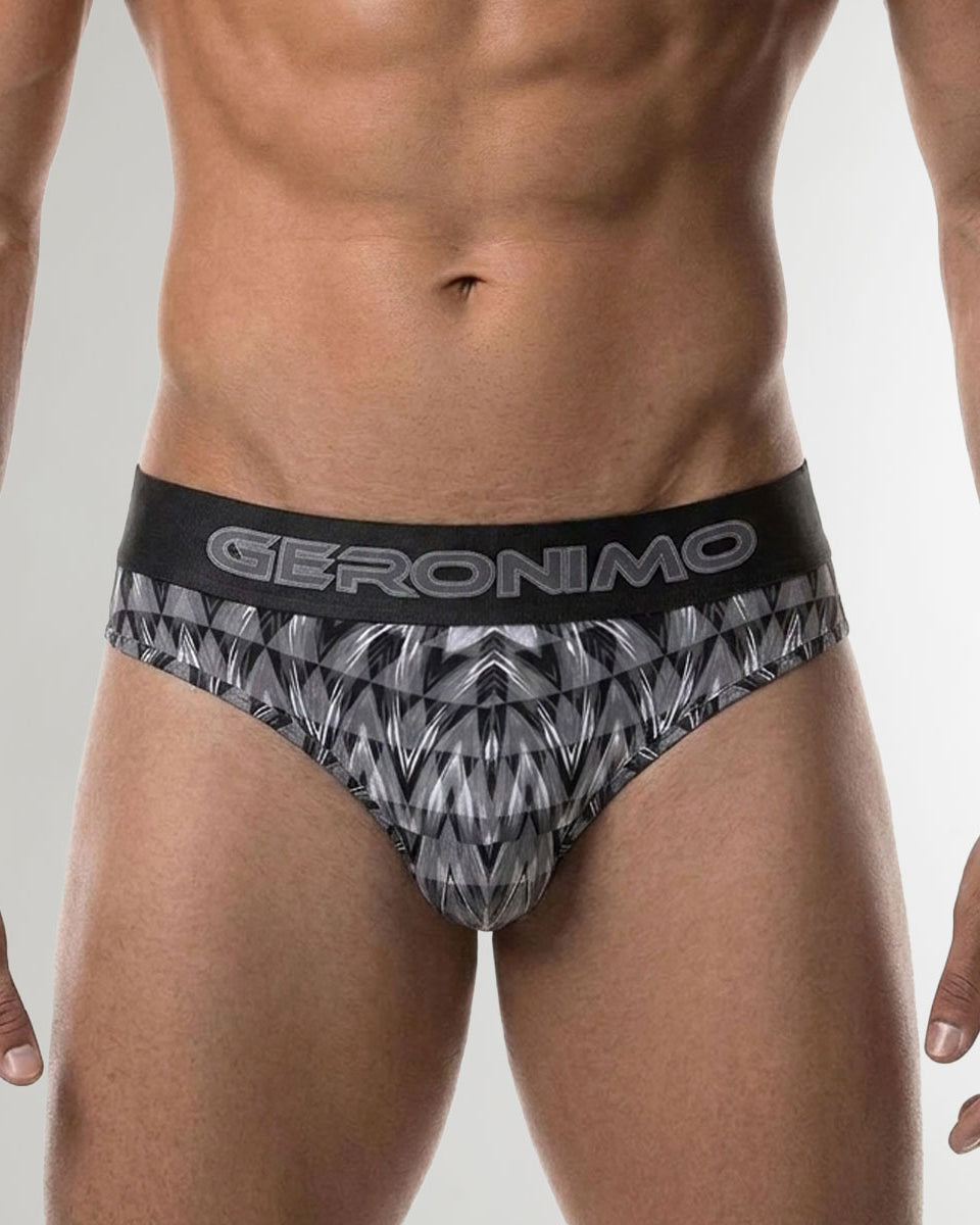 Geronimo Modern Mosaic Thong Black