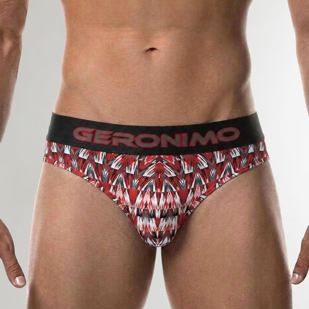Geronimo Modern Mosaic Thong Red