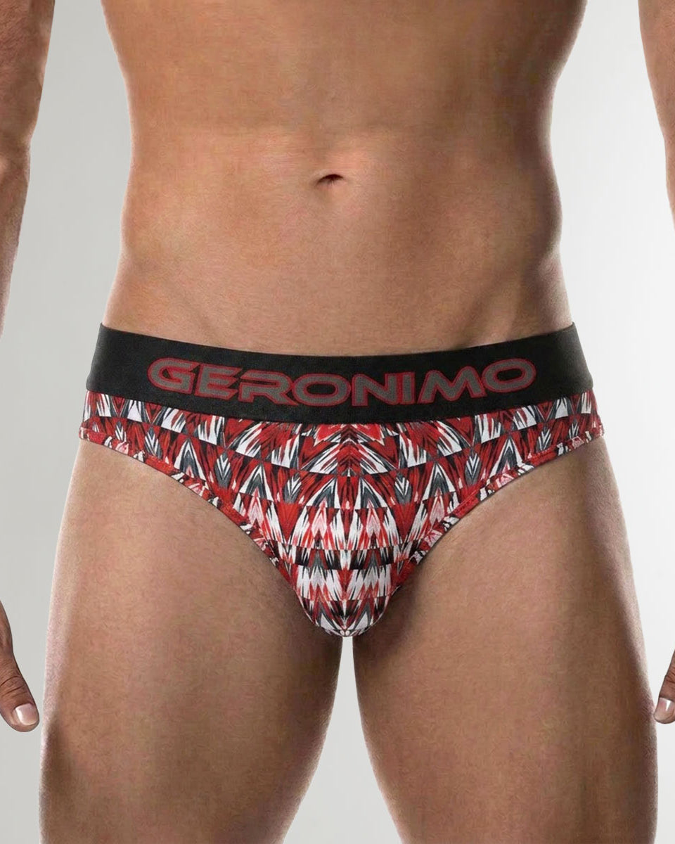 Geronimo Modern Mosaic Thong Red