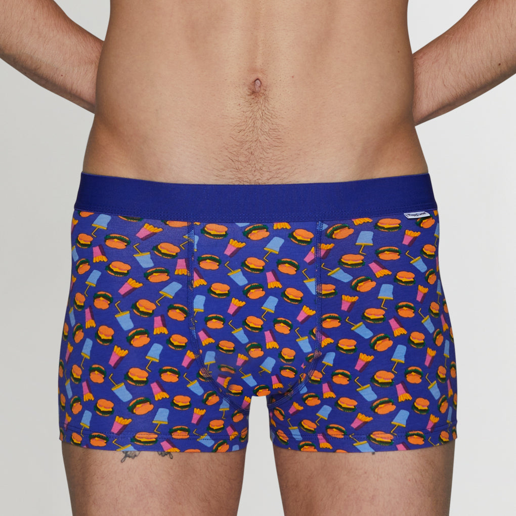 Happy Socks Hamburger Trunk Happy Socks Hamburger Trunk Blue-hamburger