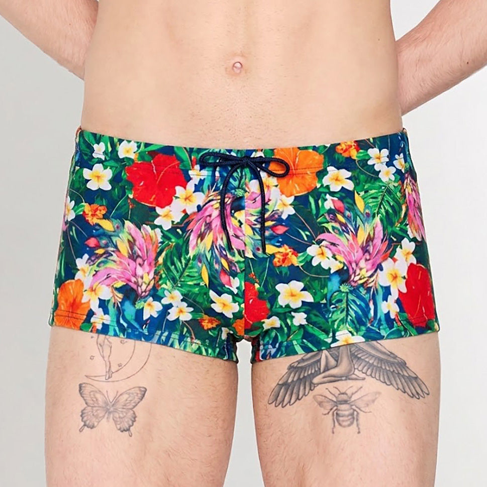HOM Peacock Swim Short Multico Print