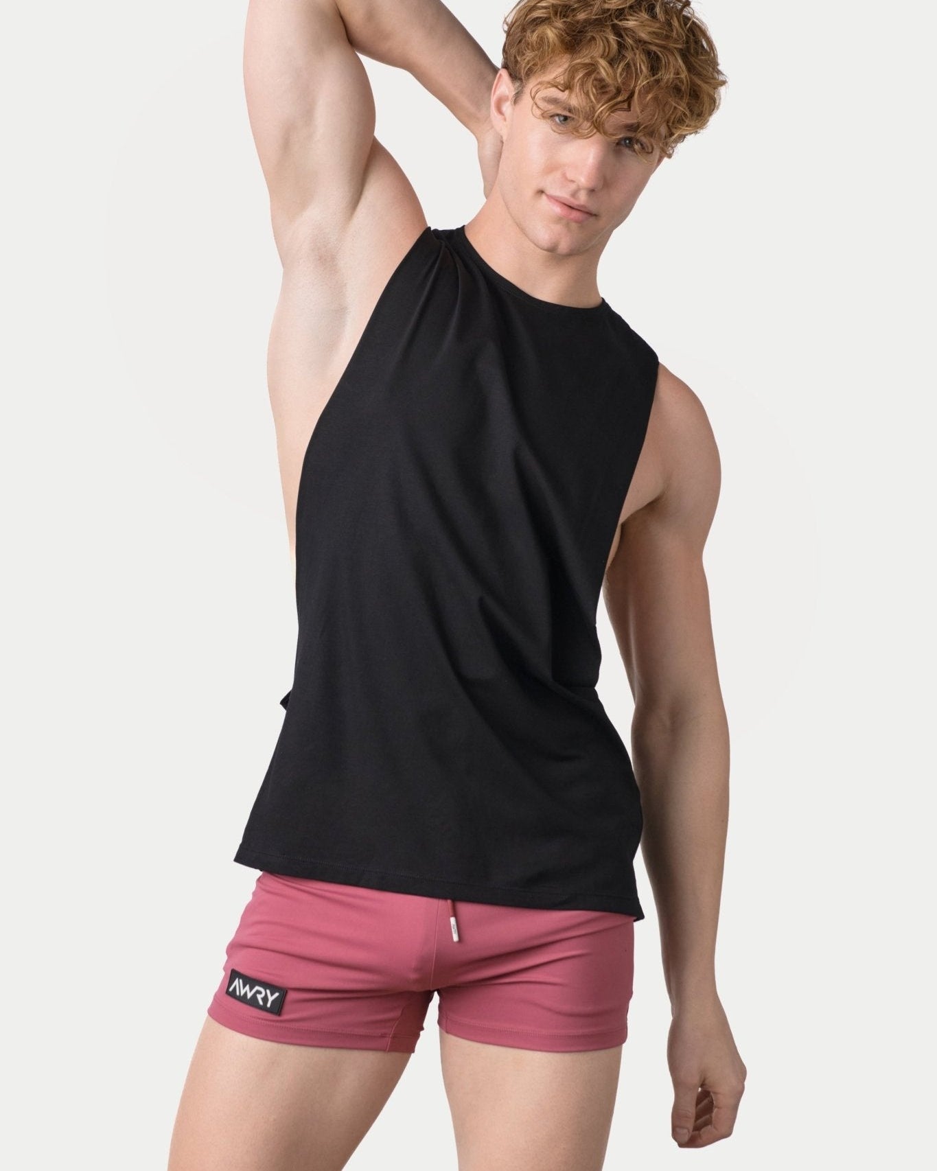 Awry Impact Tank Black — rear view showing open back and ventilation design