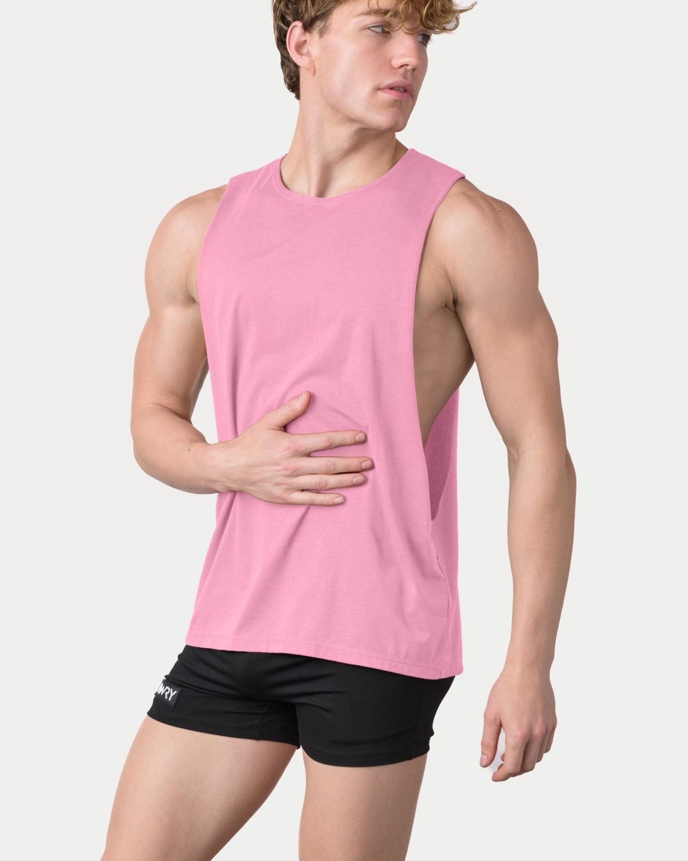 Awry Impact Tank Pink — rear view showing open back and ventilation design