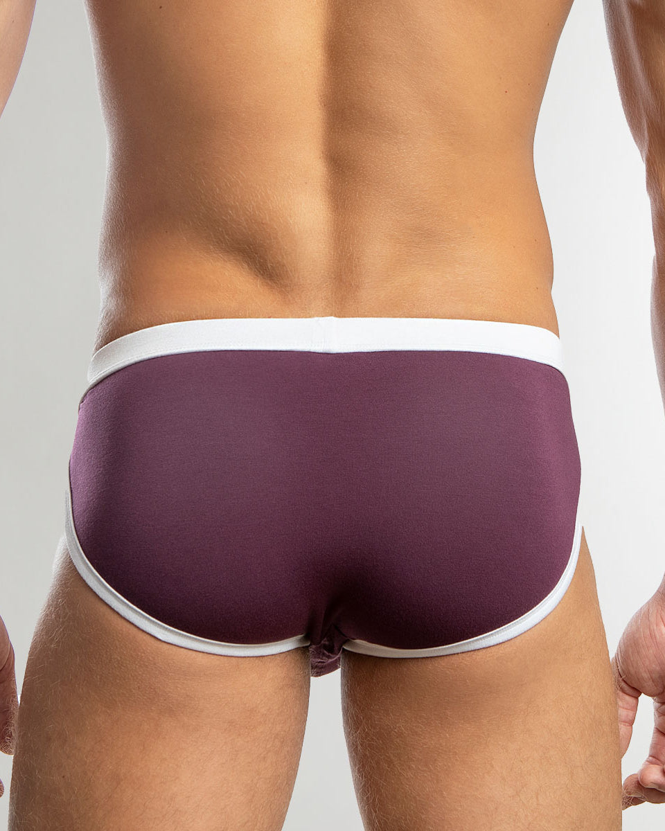 Jack Adams Modal Muscle Sport Cut Brief Beetroot-white