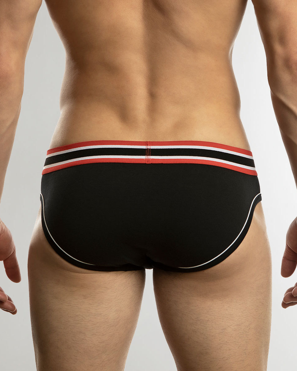 Jack Adams Relay Stripe Brief Black-white