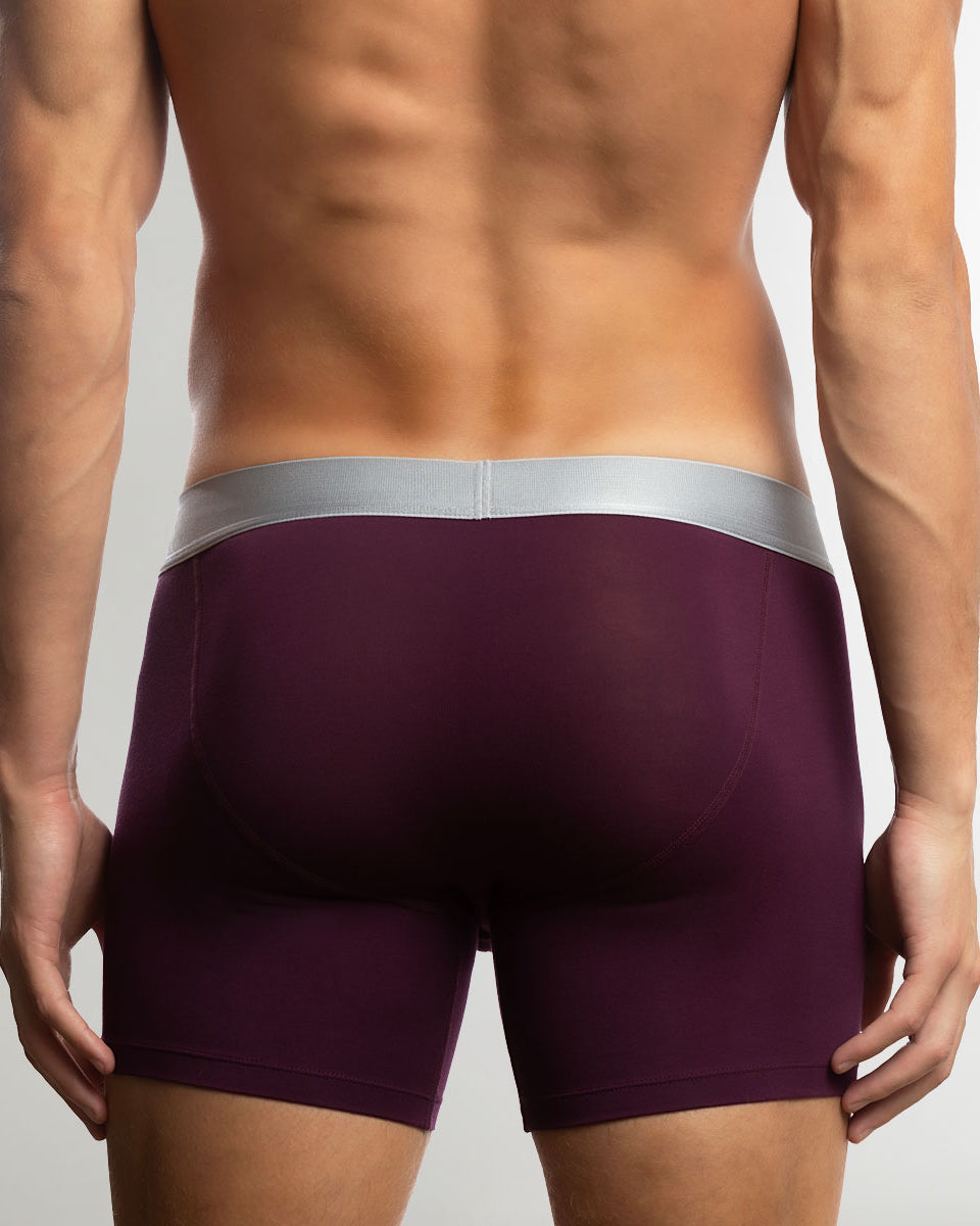 Jack Adams Zen Modal Boxer Brief Italian-plum