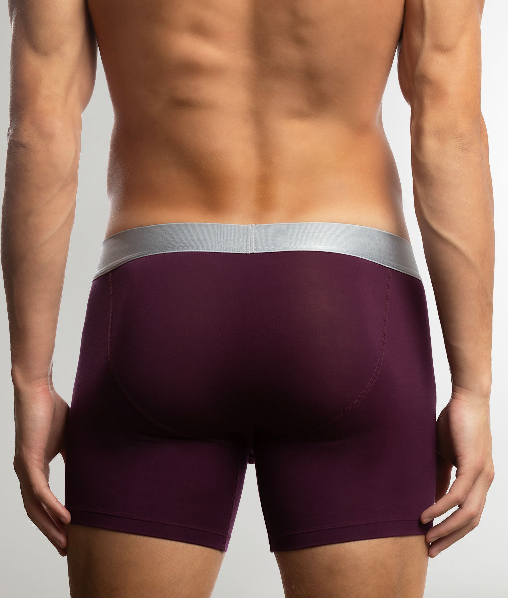 Jack Adams Zen Modal Boxer Brief Italian-plum
