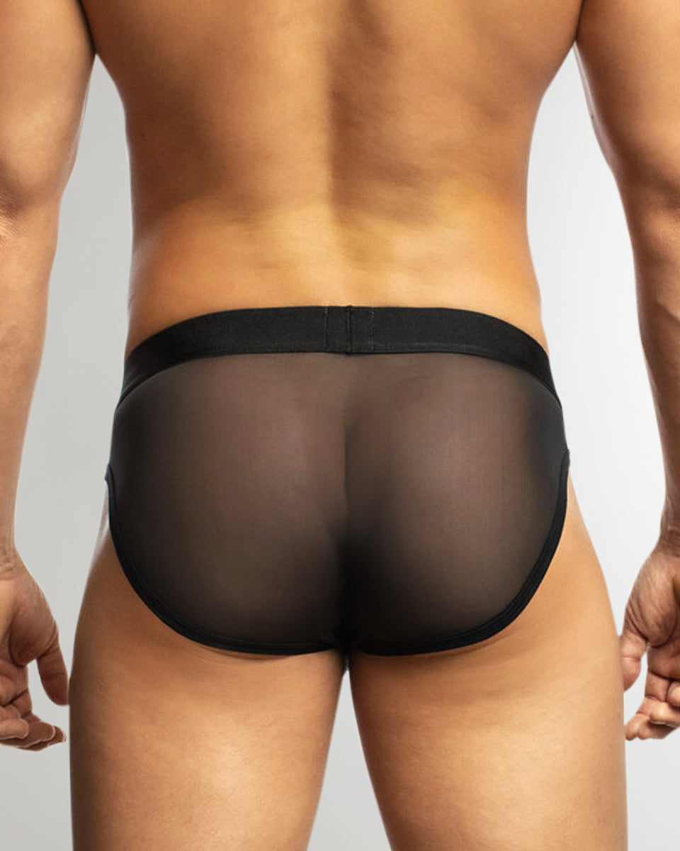 Jack Adams All Over Mesh Brief Black