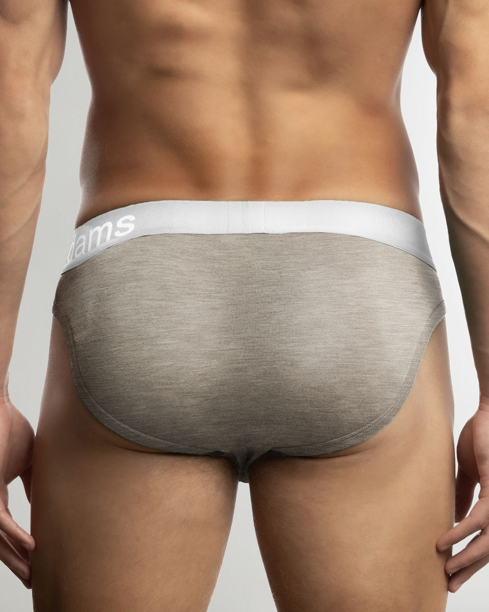 Jack Adams Bamboo Brief Heather-grey