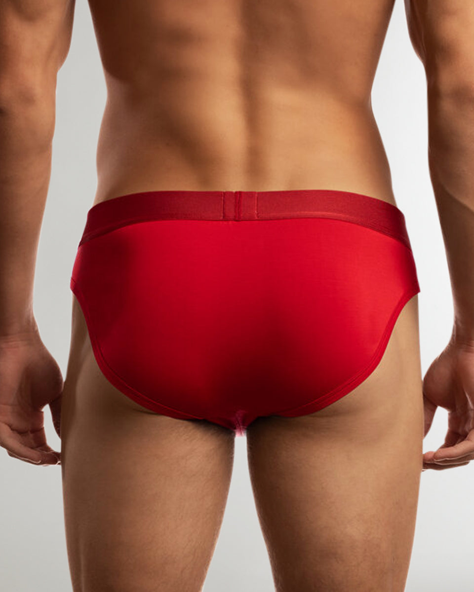 Jack Adams Bamboo Brief Red