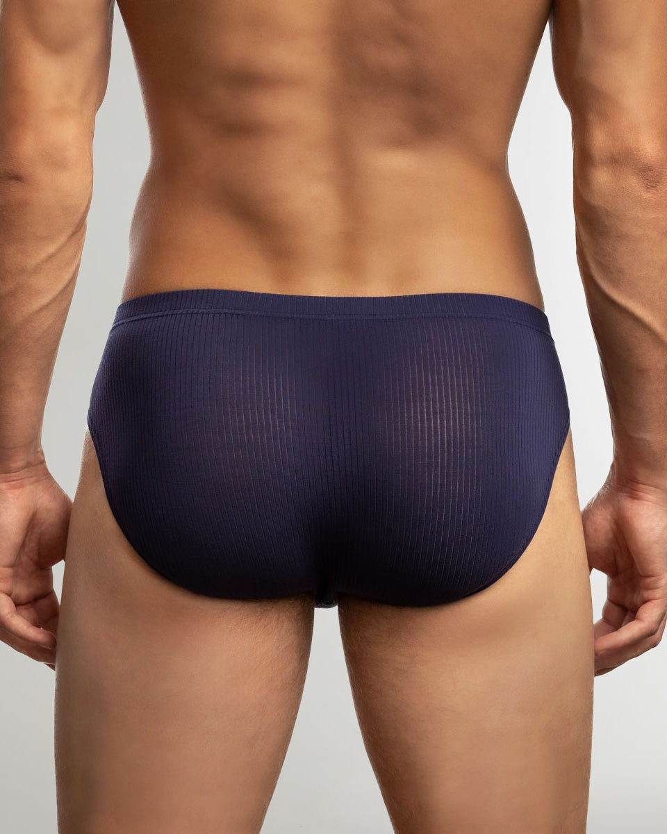 Jack Adams Barely There Modal Bikini Brief Kashmir - mens bikini briefs soft ribbed modal low rise, profile view