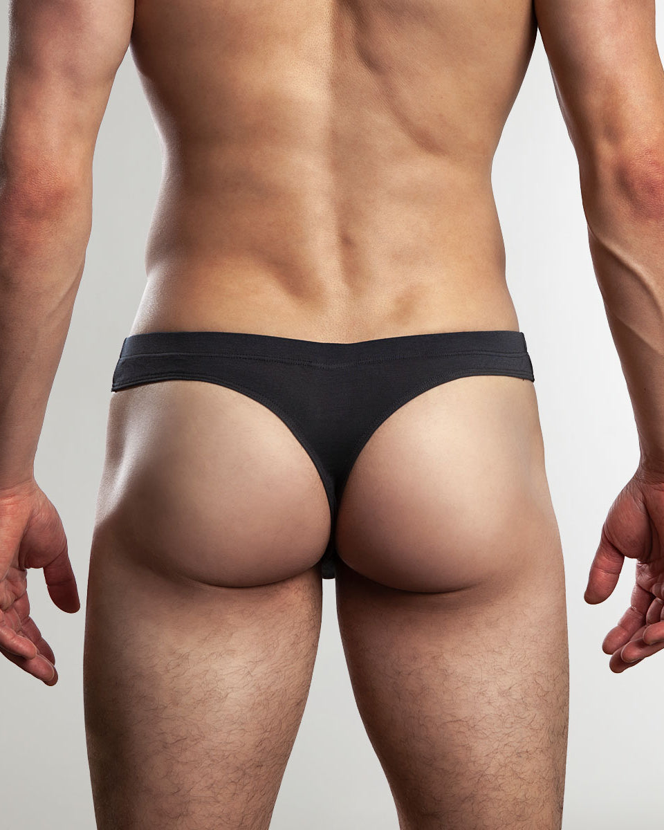 Jack Adams Modal Bikini Thong Charcoal