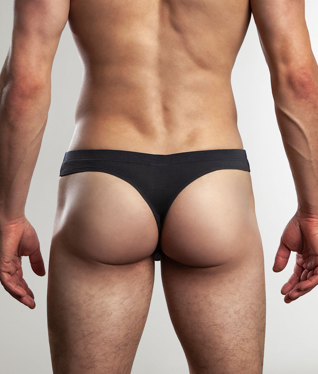 Jack Adams Modal Bikini Thong Charcoal