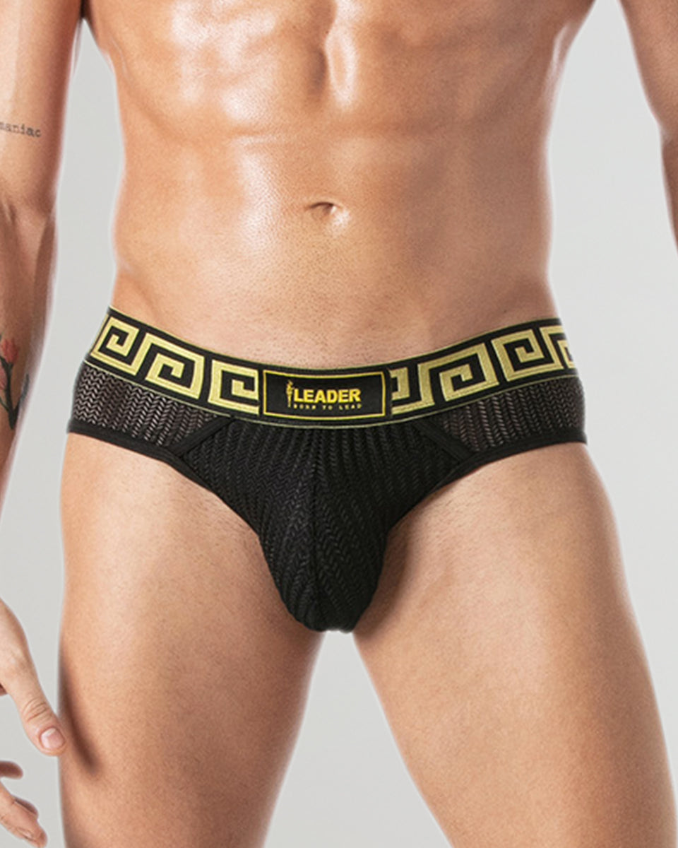 Leader Invictus Mesh Brief Black-gold