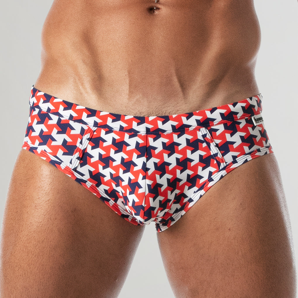 Leader Hamptons Swim Brief Red