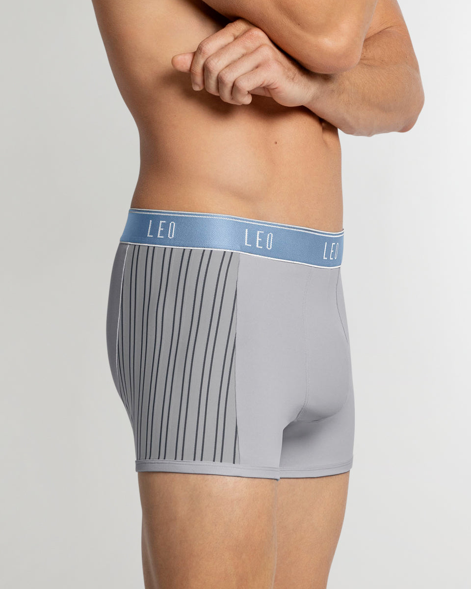 LEO Perfect Fit w/ Contrast Details Trunk Grey-blue