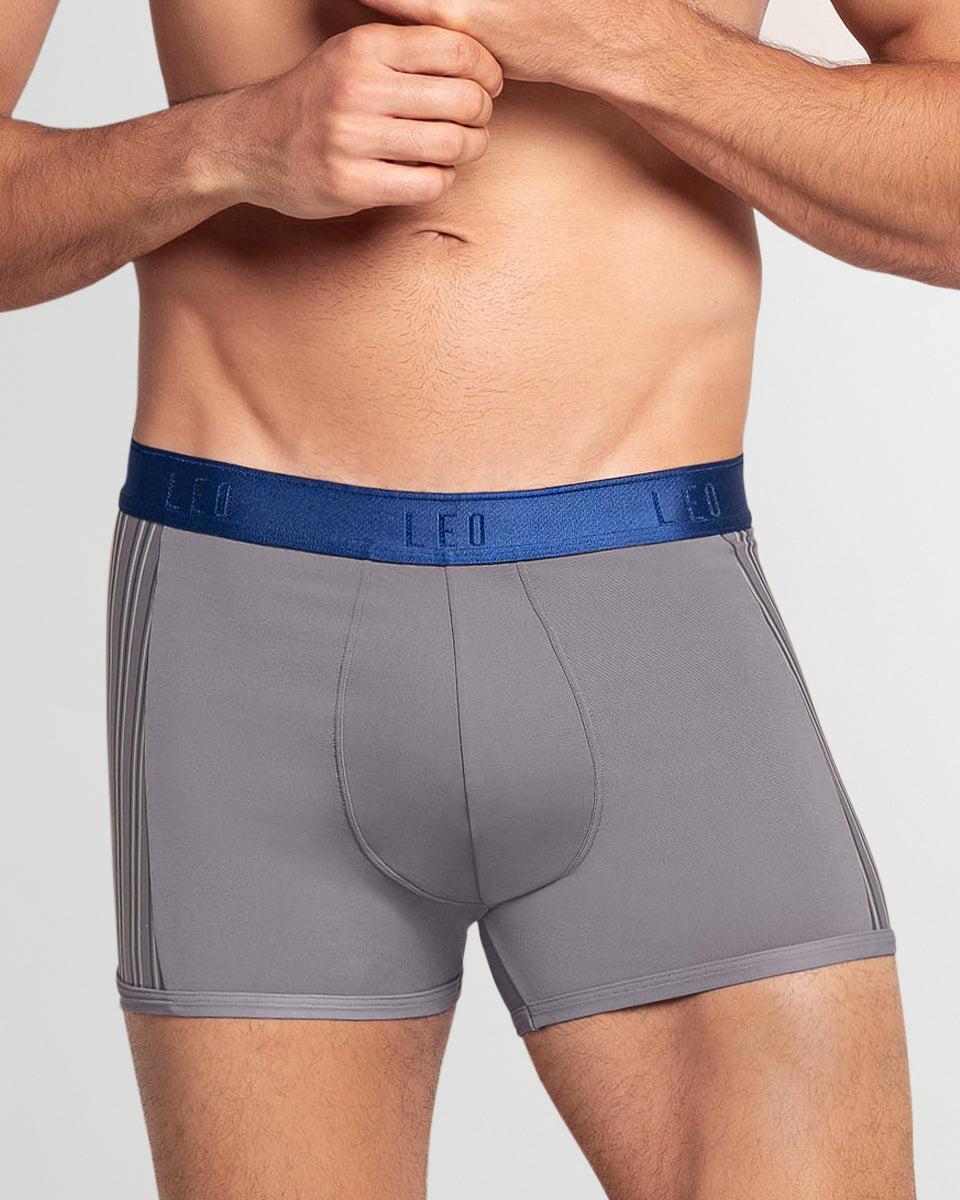 LEO Perfect Fit w/ Contrast Details Trunk Light-grey-blue-waistband