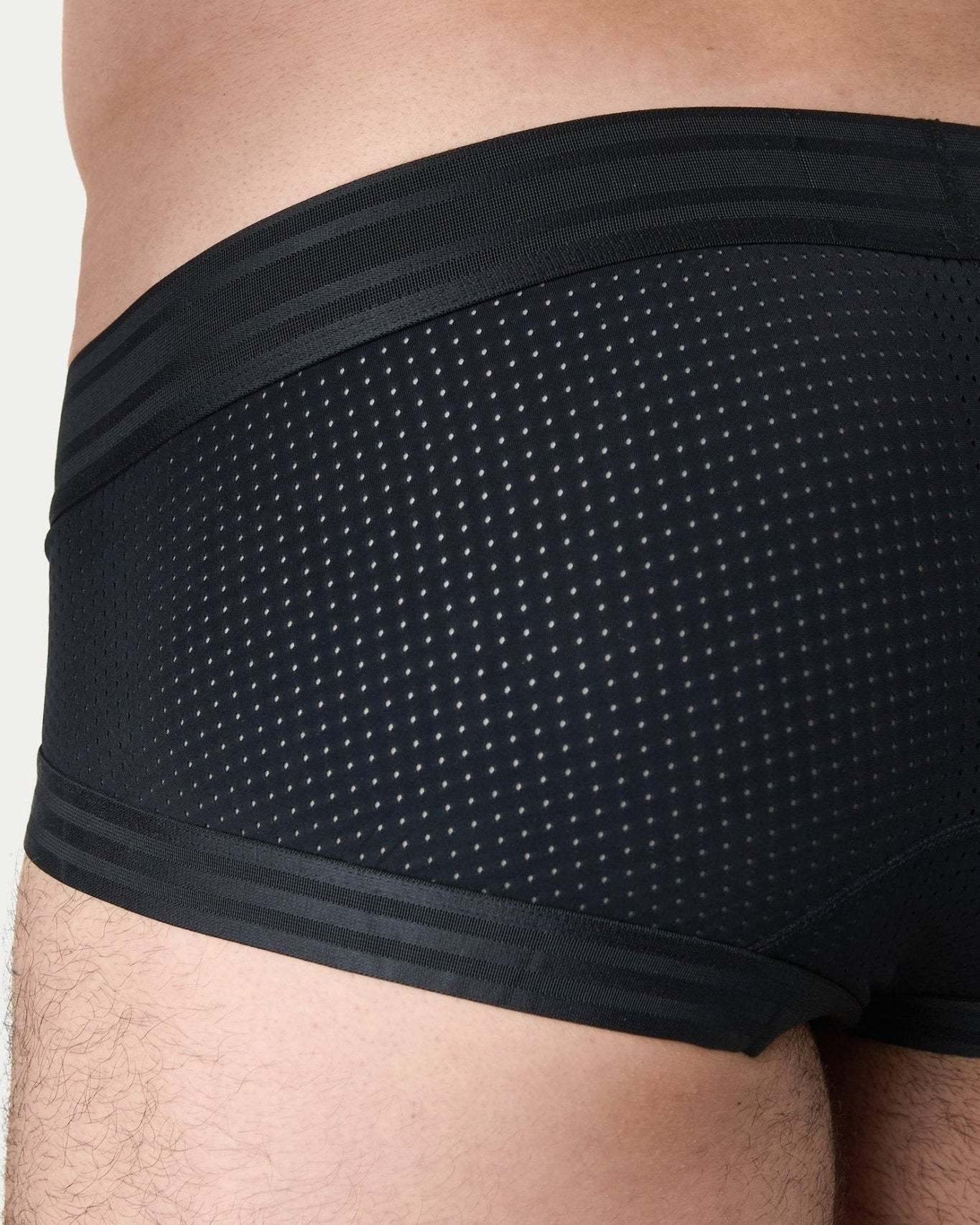 Awry Lift Brief Black — rear view showing built-in jockstrap strap system and lift construction