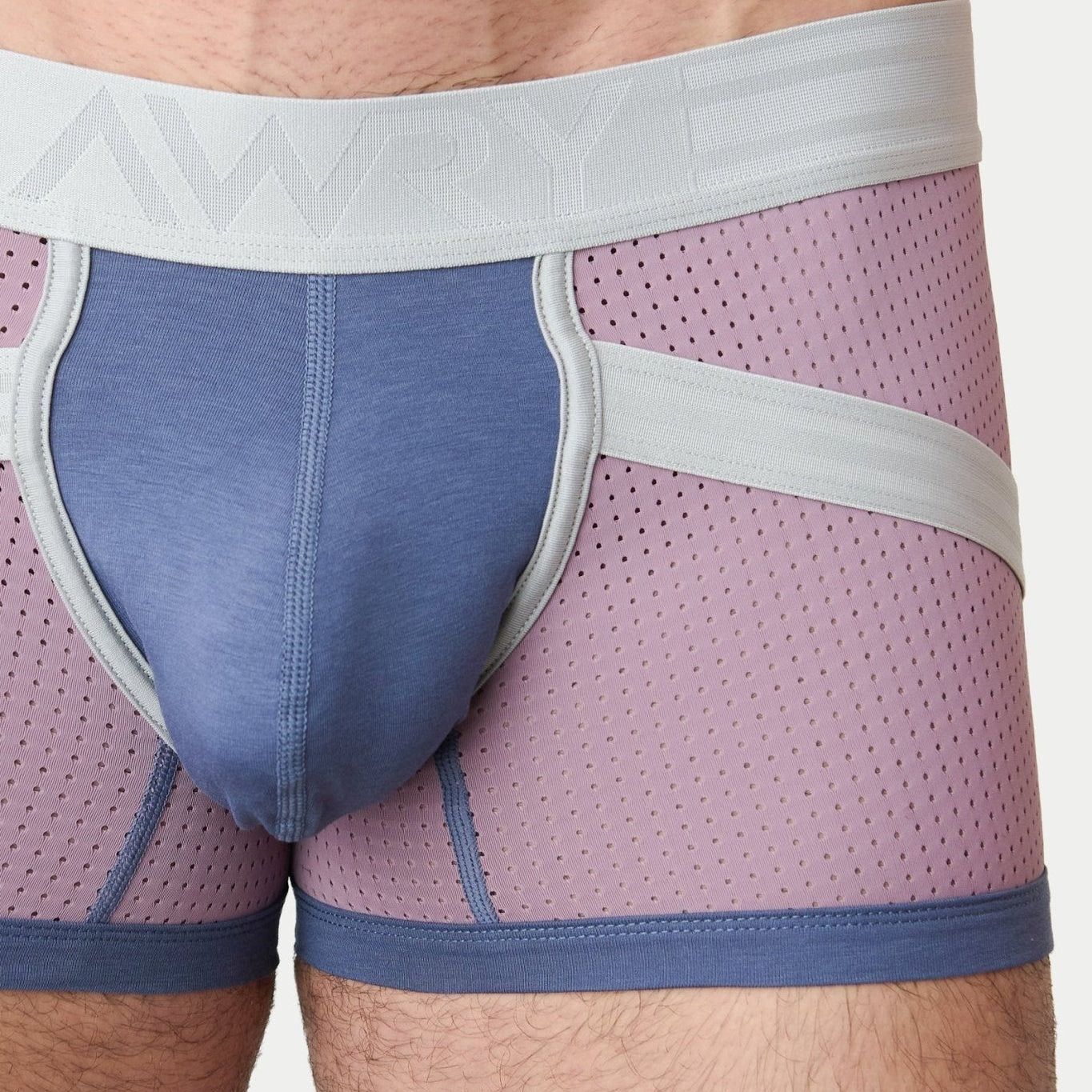 Awry Lift Trunk Lavender Haze - breathable 4-way stretch mesh fabric detail, rear view