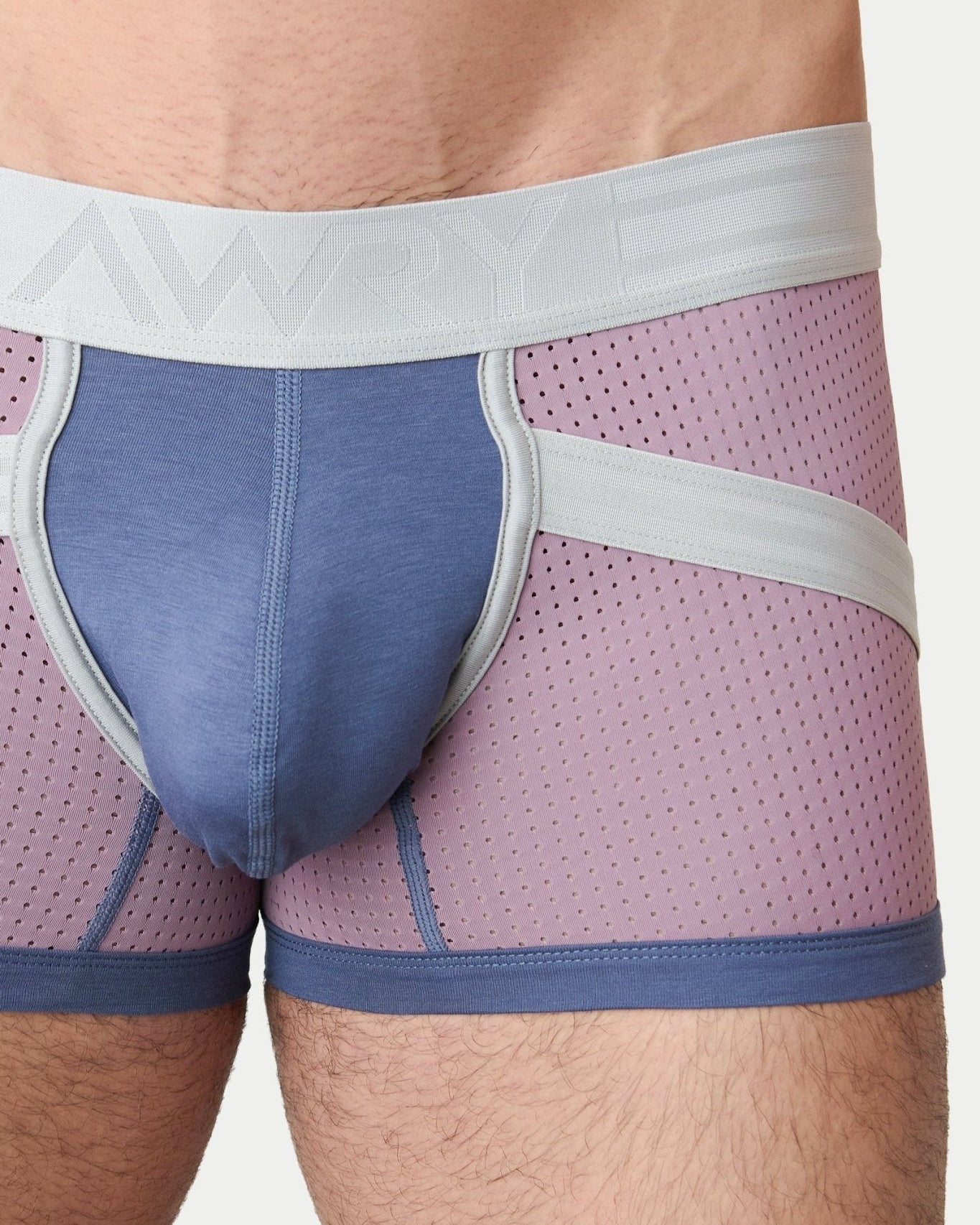 Awry Lift Trunk Lavender Haze - breathable 4-way stretch mesh fabric detail, rear view