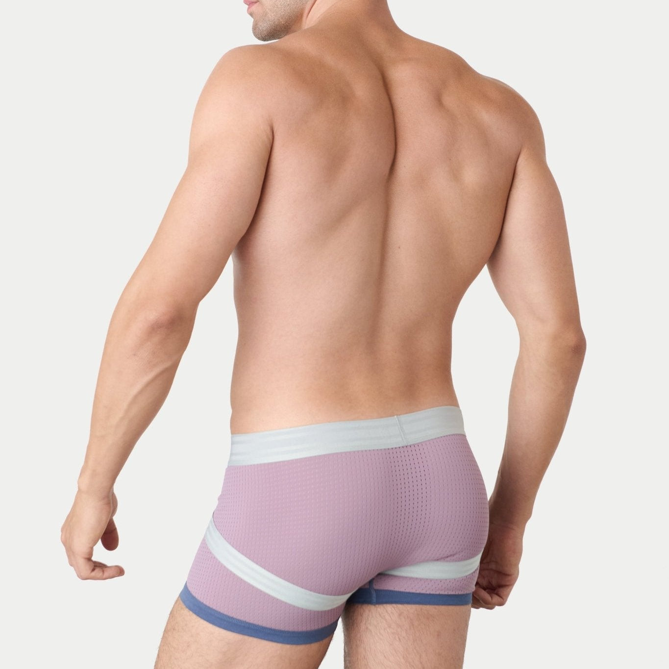 Awry Lift Trunk Lavender Haze - branded waistband detail on men's trunk underwear