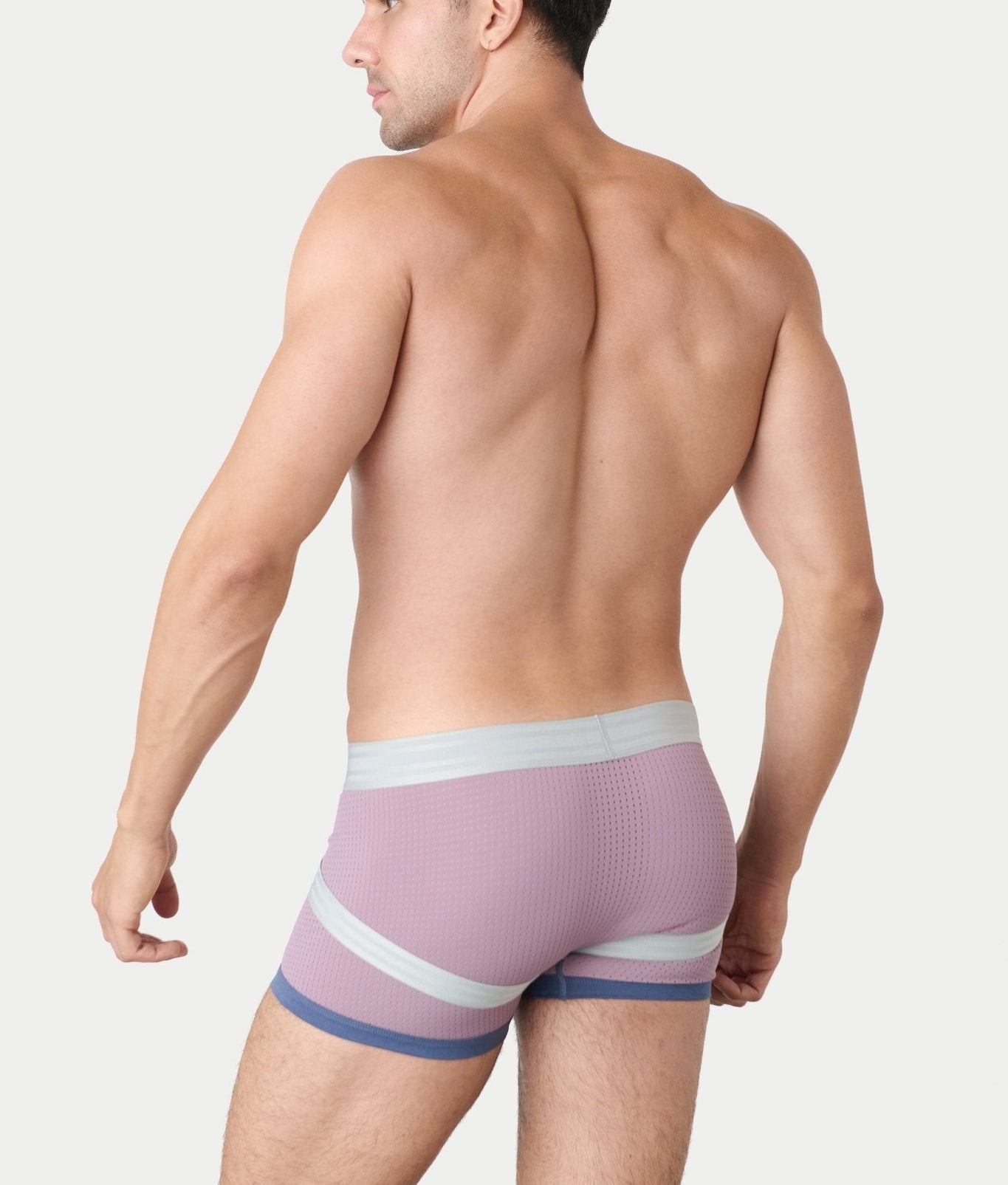 Awry Lift Trunk Lavender Haze - branded waistband detail on men's trunk underwear