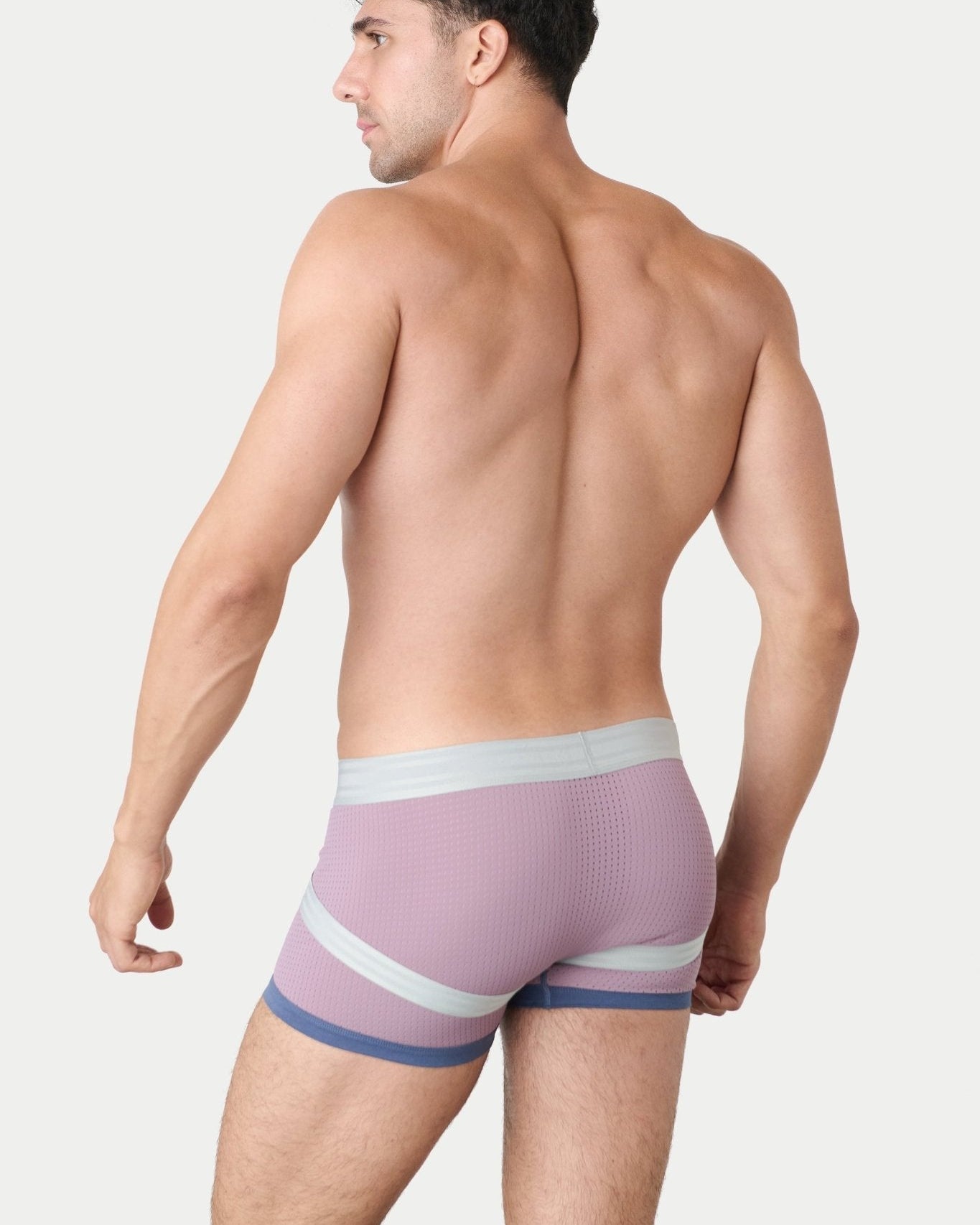 Awry Lift Trunk Lavender Haze - branded waistband detail on men's trunk underwear