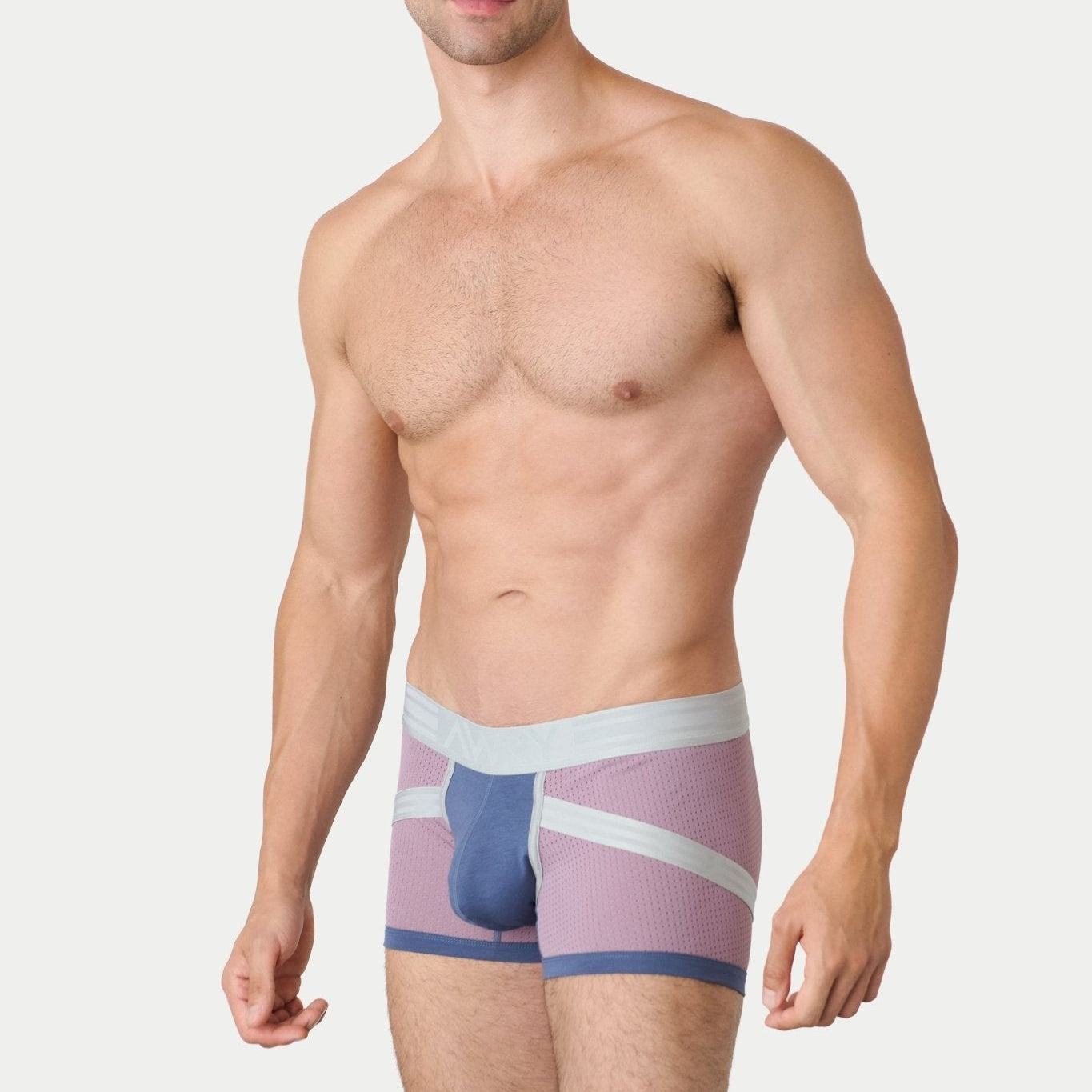 Awry Lift Trunk Lavender Haze - 2-ply enhancing front pouch close-up detail