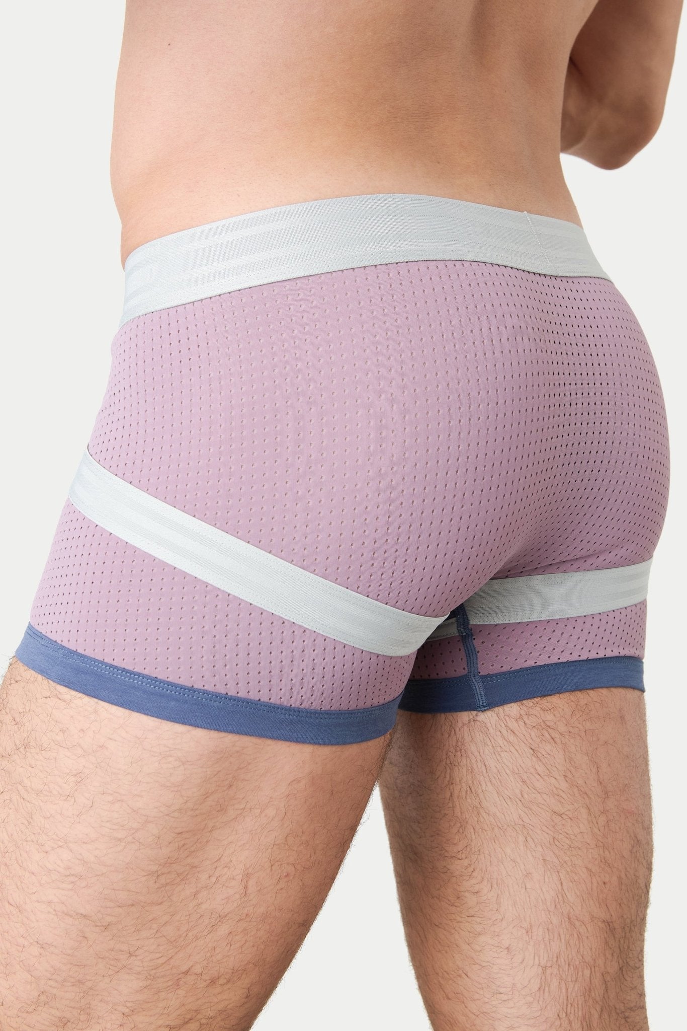 Awry Lift Trunk Lavender Haze - men's performance trunk underwear, side view