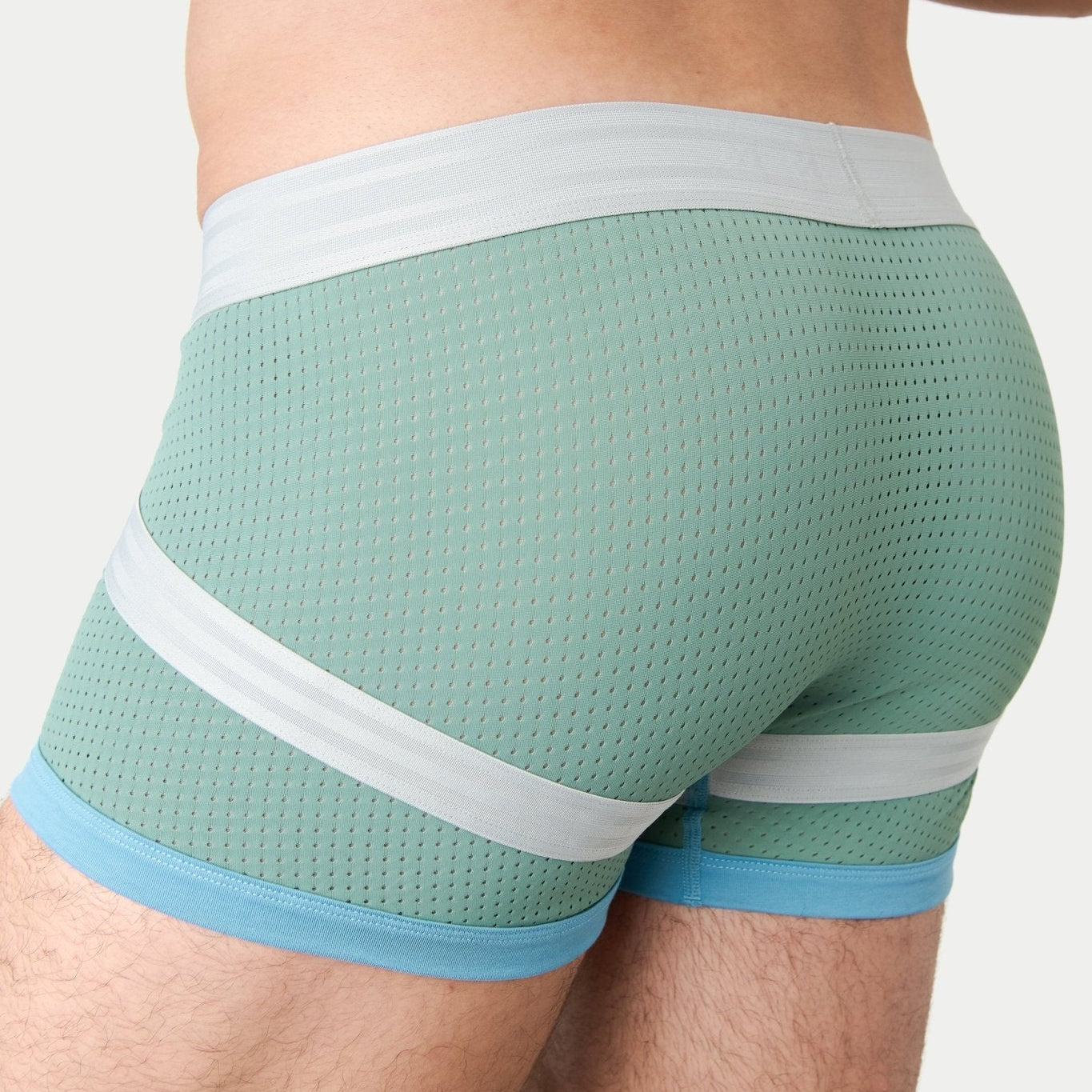 Awry Lift Trunk Sea Foam - men's lift trunk full body view on model