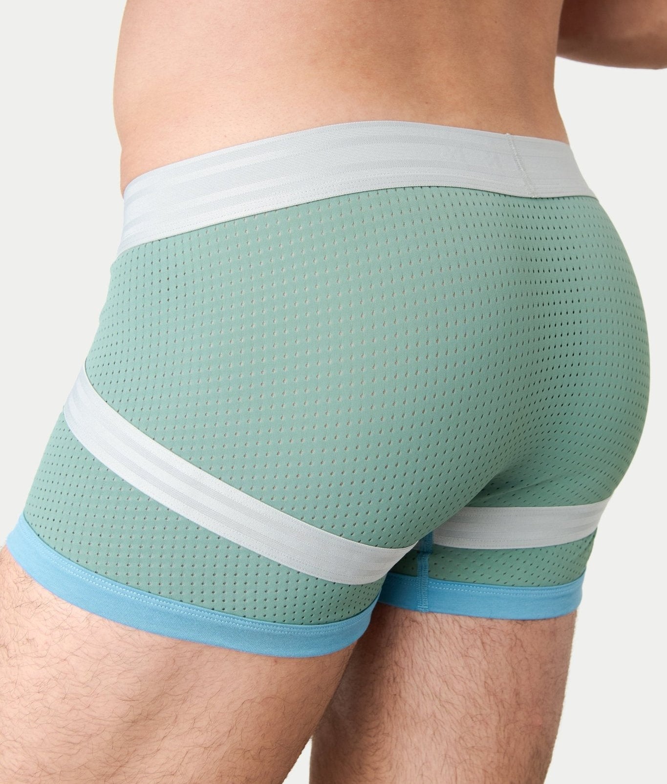 Awry Lift Trunk Sea Foam - men's lift trunk full body view on model