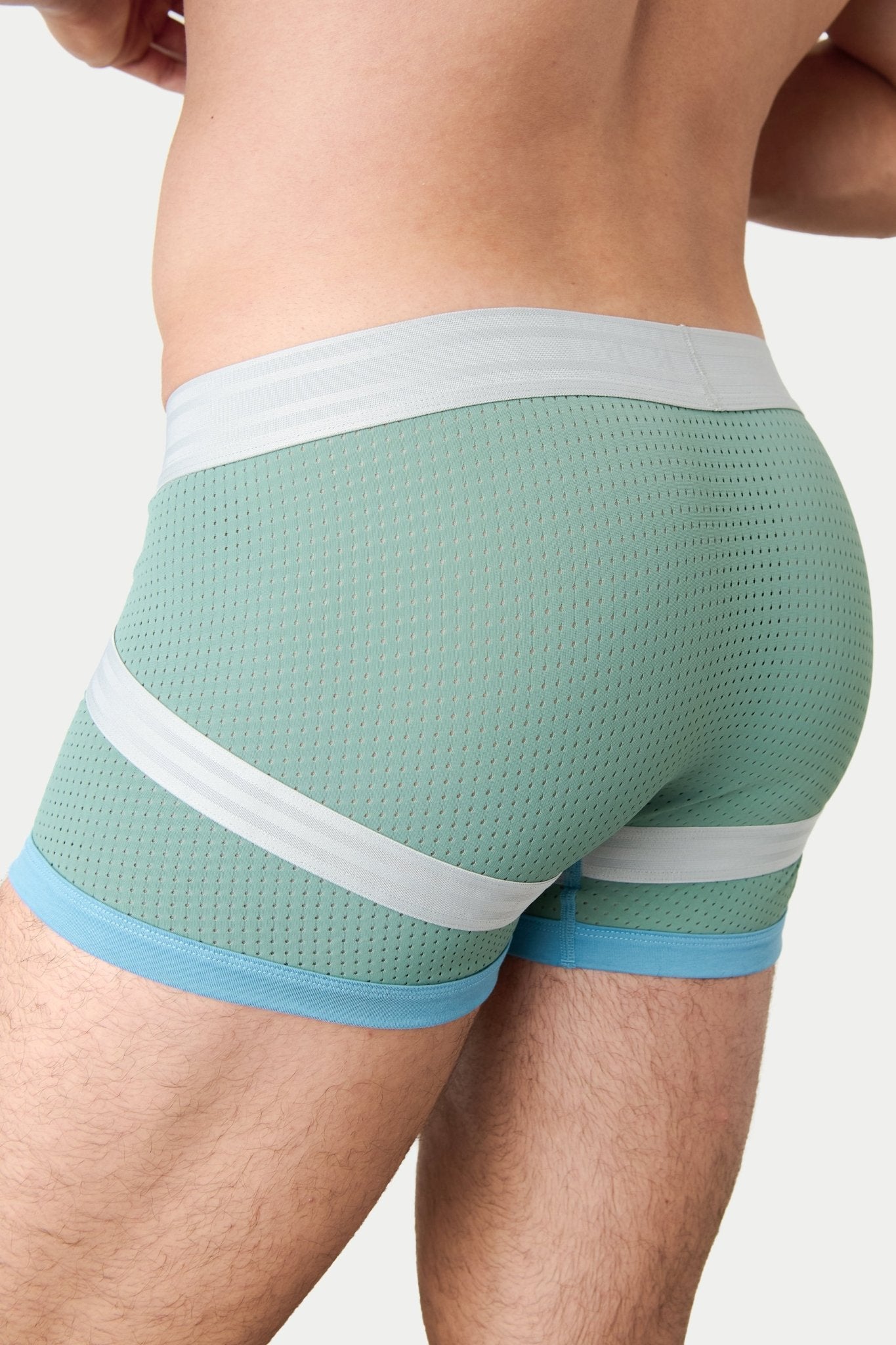Awry Lift Trunk Sea Foam - men's lift trunk full body view on model