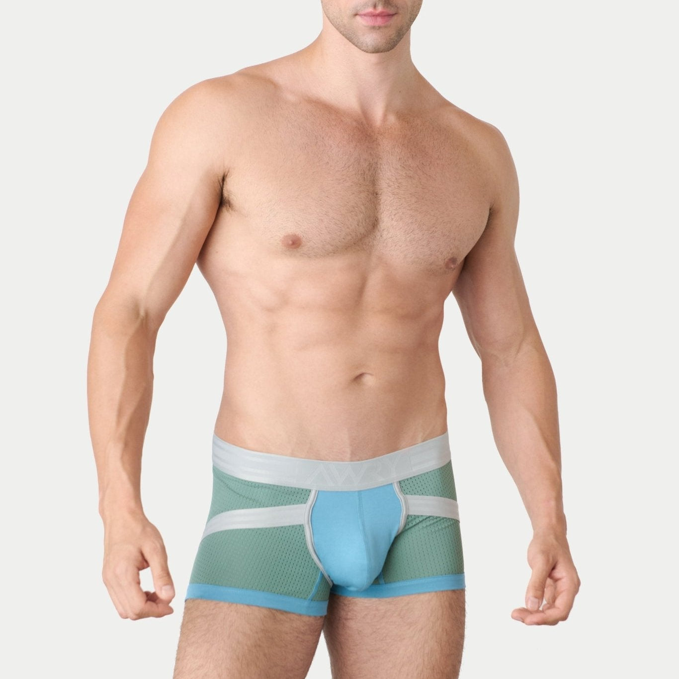 Awry Lift Trunk Sea Foam - 2-ply enhancing front pouch close-up detail