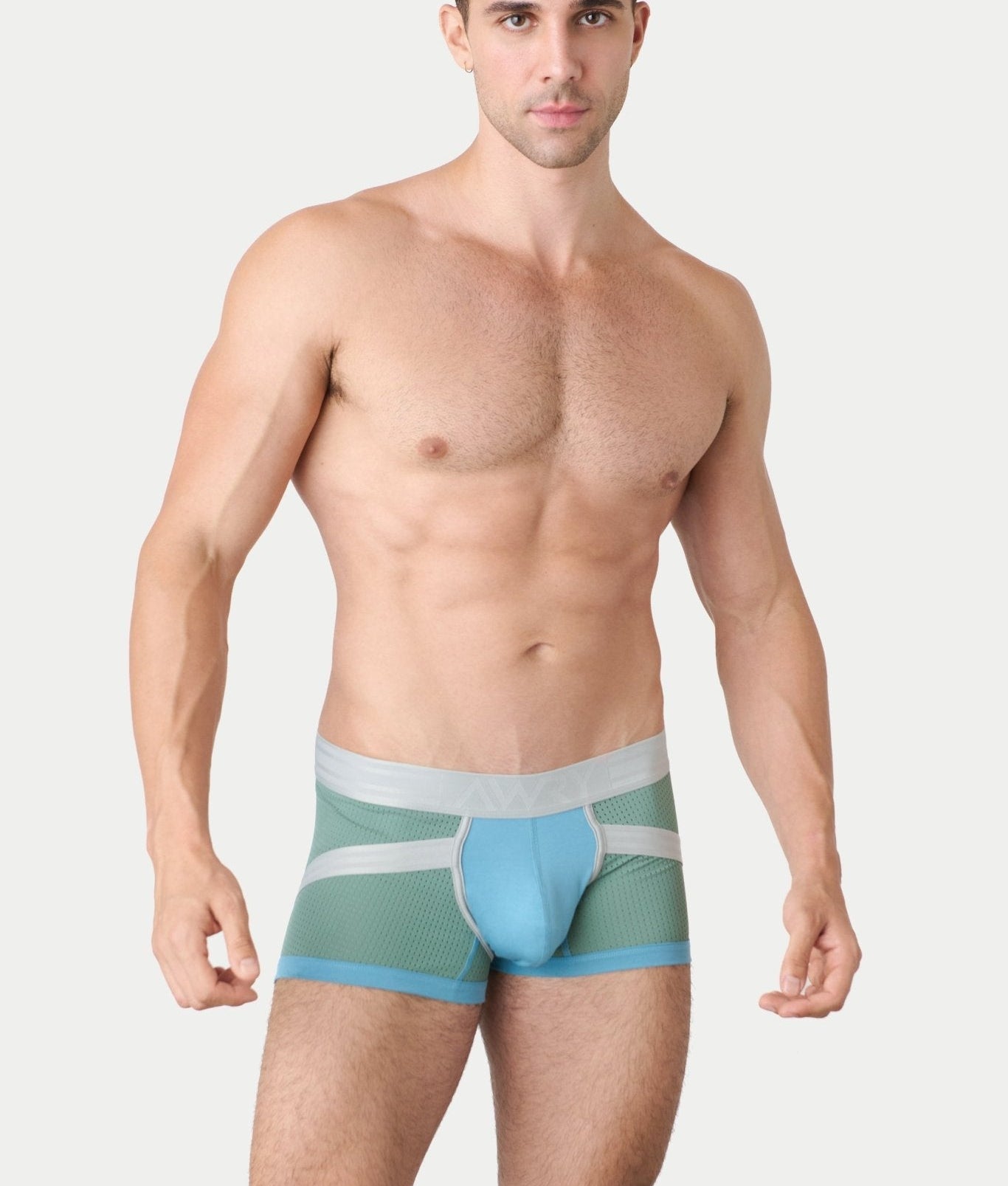Awry Lift Trunk Sea Foam - 2-ply enhancing front pouch close-up detail