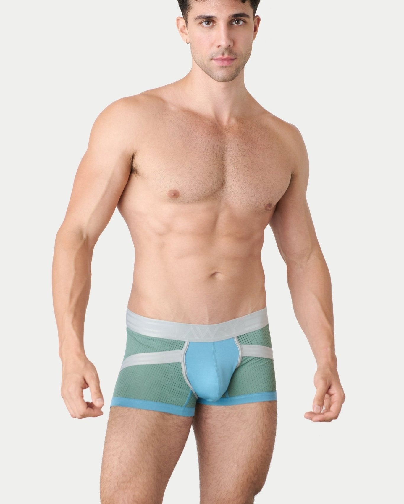 Awry Lift Trunk Sea Foam - 2-ply enhancing front pouch close-up detail