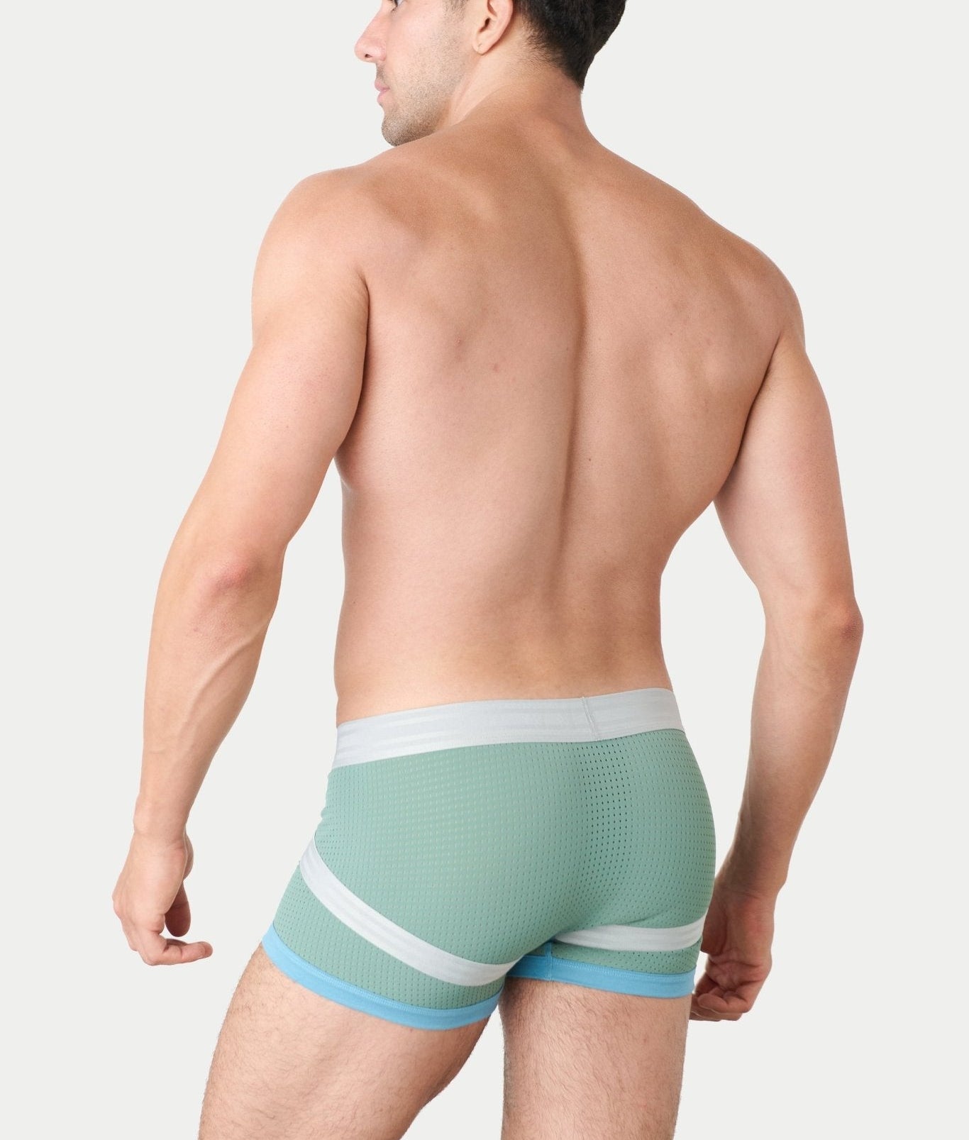 Awry Lift Trunk Sea Foam - men's performance trunk underwear, side view