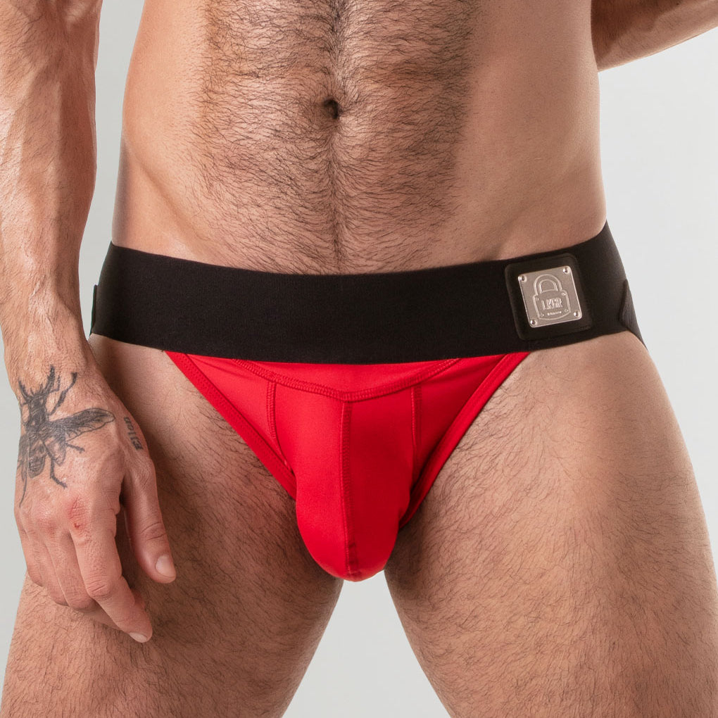 Locker Gear Wide Waistband Jockstrap Red