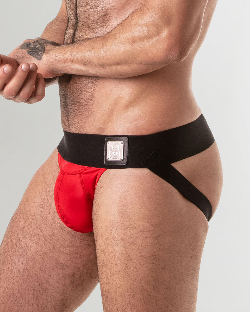Locker Gear Wide Waistband Jockstrap Red