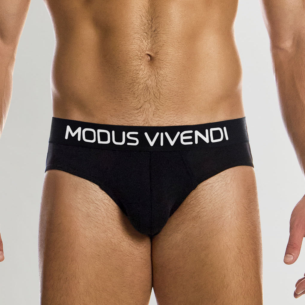 Modus Vivendi Silk Classic Brief Black-white