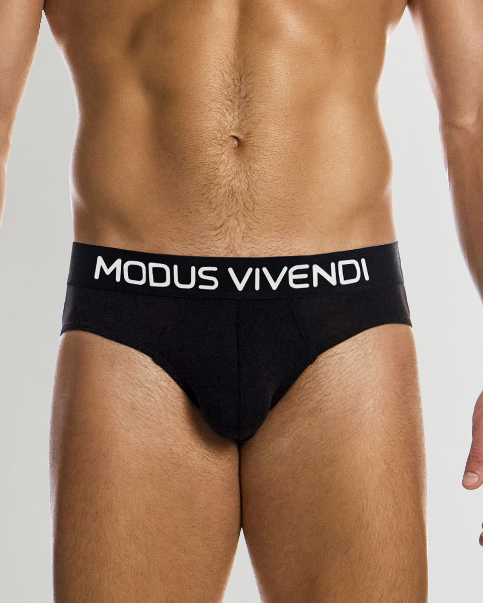 Modus Vivendi Silk Classic Brief Black-white